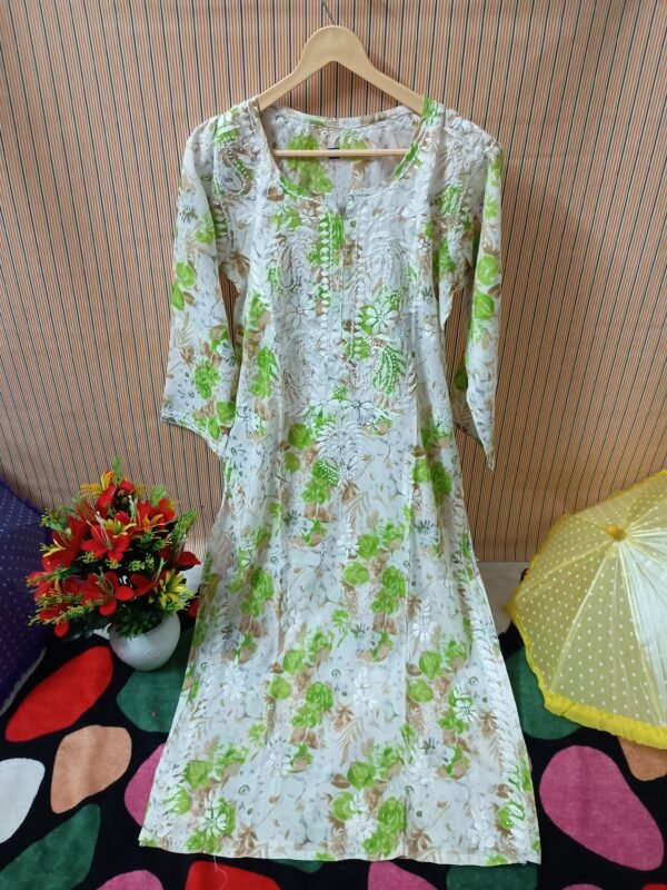 Floral Mul Cotton Long Kurti