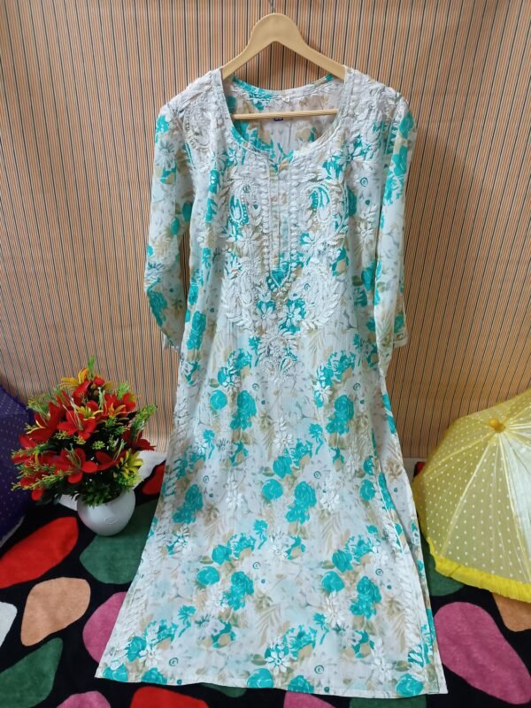Floral Mul Cotton Long Kurti