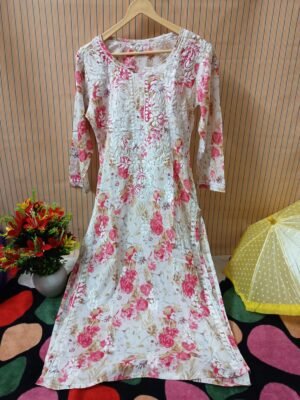 Floral Mul Cotton Long Kurti