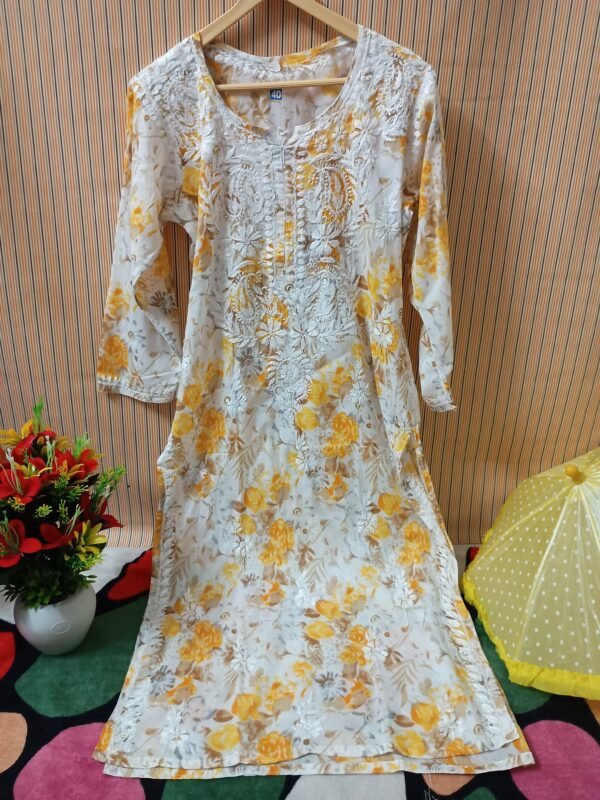 Floral Mul Cotton Long Kurti
