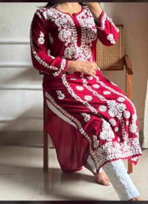 Modal Long Kurti (Heavy work)