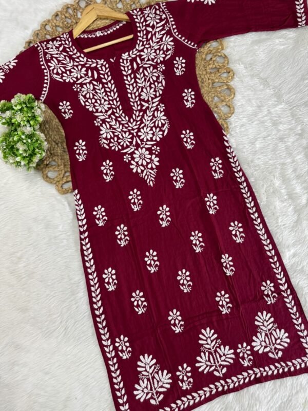 Rayon Long Kurti with Lycra Set