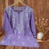 Rayon Short Kurti Gala Booti Handwork