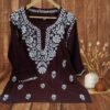 Rayon Short Kurti Gala Booti Handwork