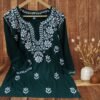 Rayon Short Kurti Gala Booti Handwork