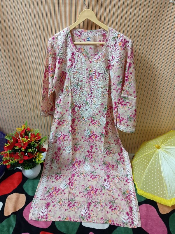 Floral Mul Cotton Long Kurti