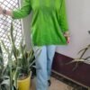 Cotton short kurti tone to tone work