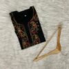 Cotton long kurti Kashmiri gala booti multi work