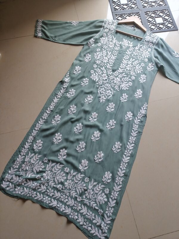 Modal long kurti heavy work