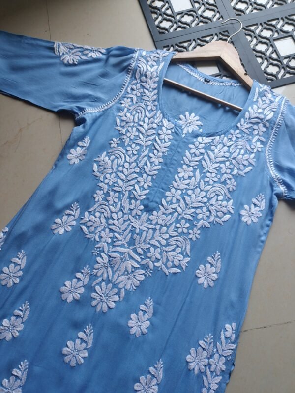 Modal long kurti heavy work