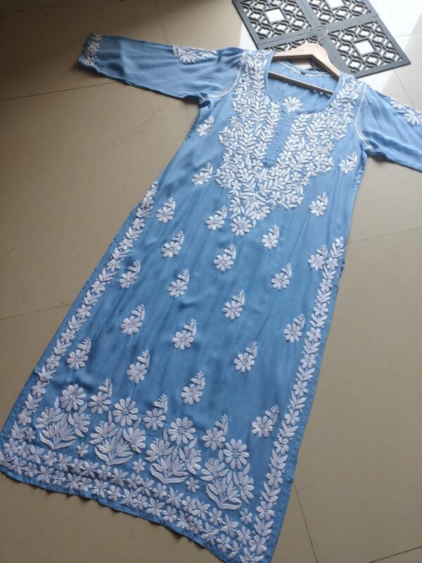 Modal long kurti heavy work