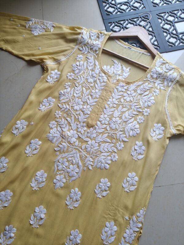 Modal long kurti heavy work