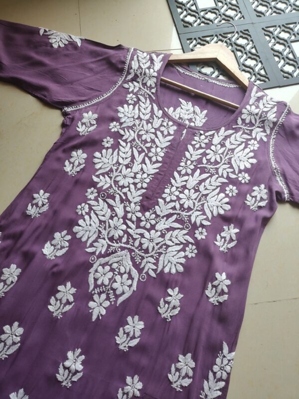 Modal long kurti heavy work