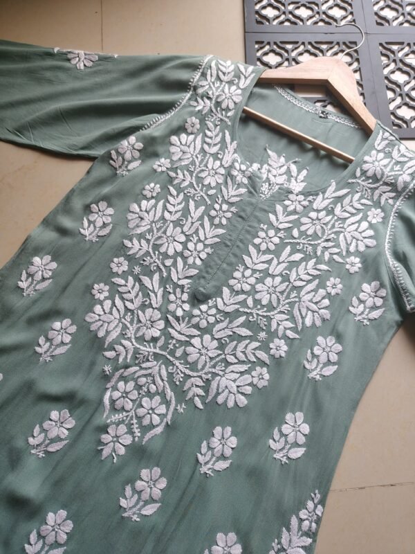 Modal long kurti heavy work