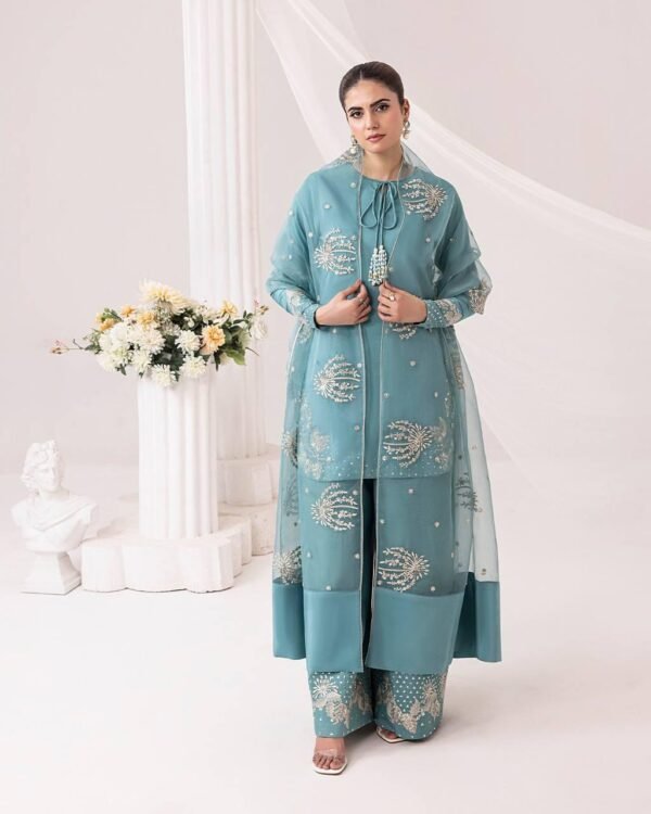 Đěsigner Party Wear Look Pure Natural Crepe Top & Palazzo With Dupatta set