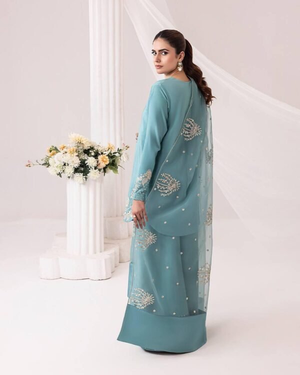 Đěsigner Party Wear Look Pure Natural Crepe Top & Palazzo With Dupatta set