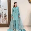 Đěsigner Party Wear Look Pure Natural Crepe Top & Palazzo With Dupatta set