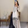 Pure Natural Crepe Top & Farshi Palazzo With Dupatta set