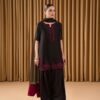 Pure Natural Crepe Top & Farshi Palazzo With Dupatta set