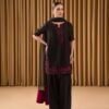 Pure Natural Crepe Top & Farshi Palazzo With Dupatta set