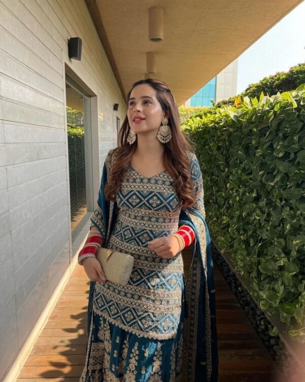 Designer Kurta Sharara Set with Duppatta