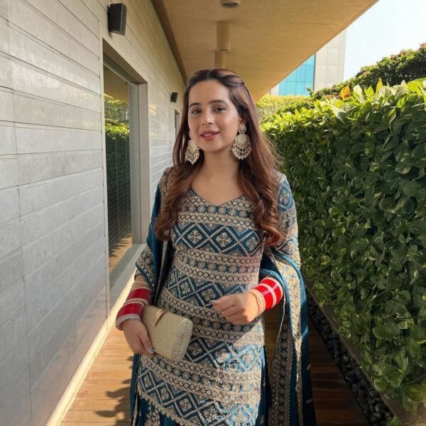 Designer Kurta Sharara Set with Duppatta