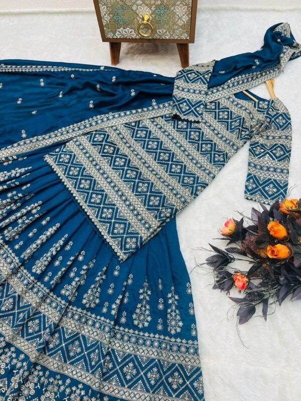 Designer Kurta Sharara Set with Duppatta